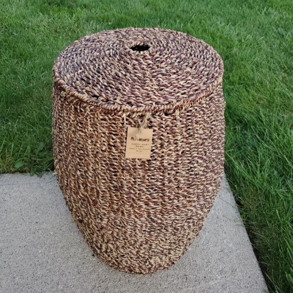 🤎 PIER 1 SEAGRASS LAUNDRY HAMPER 🤎